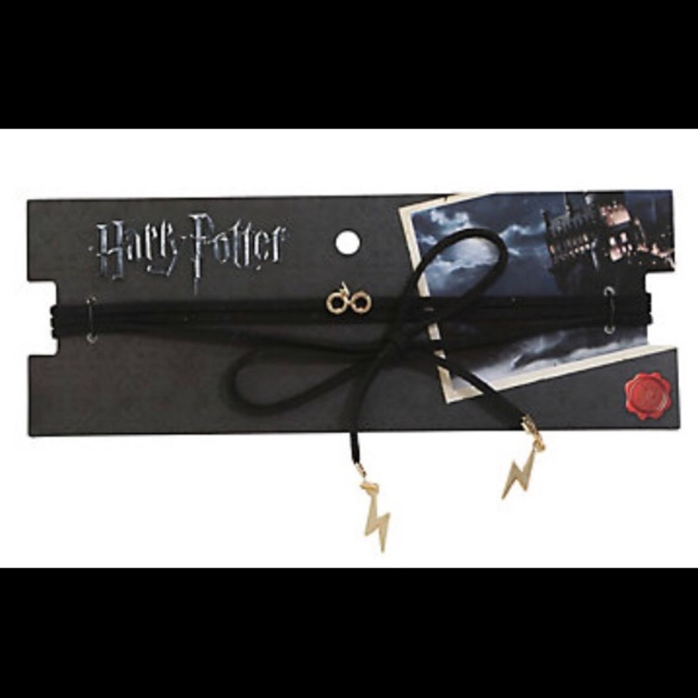 Harry Potter Charm Suede Faux Wrap Choker